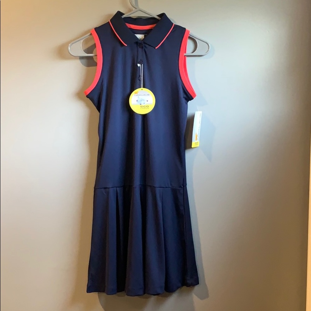 Nicklaus Gold Dress Blue/Pink